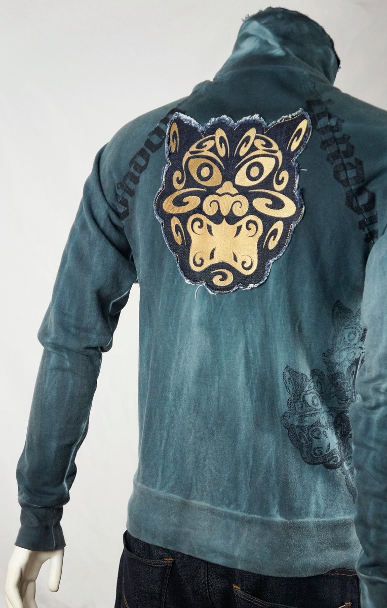 JCUSLondon's tweet image. Hand Dyed🔥Special Hand Print Track JkT.  
Style: JC-102 Raging Tiger 
Fabric: 100% Cotton / 11oz French Terry