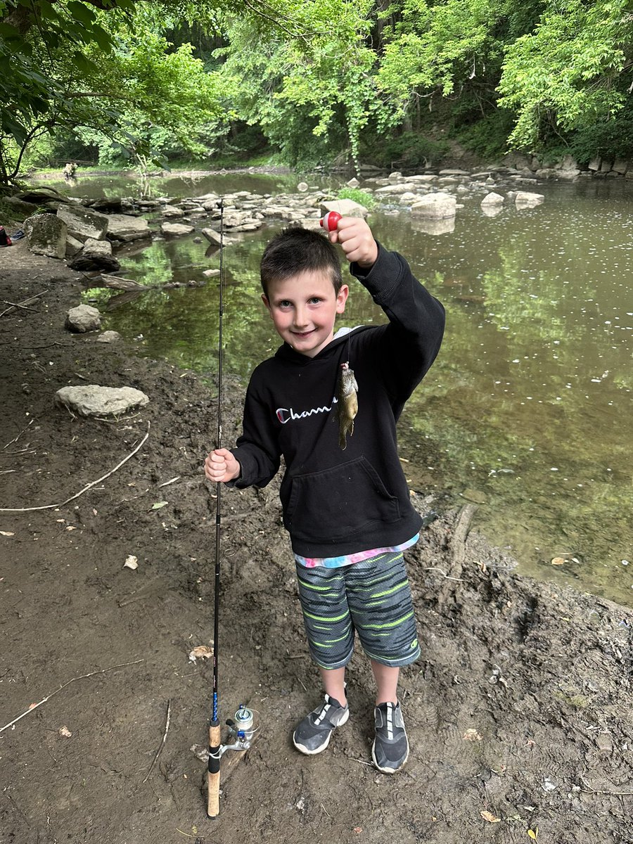 Canonsburg Lake, first fish of the summer for these guys…they may be little but it doesn’t matter
