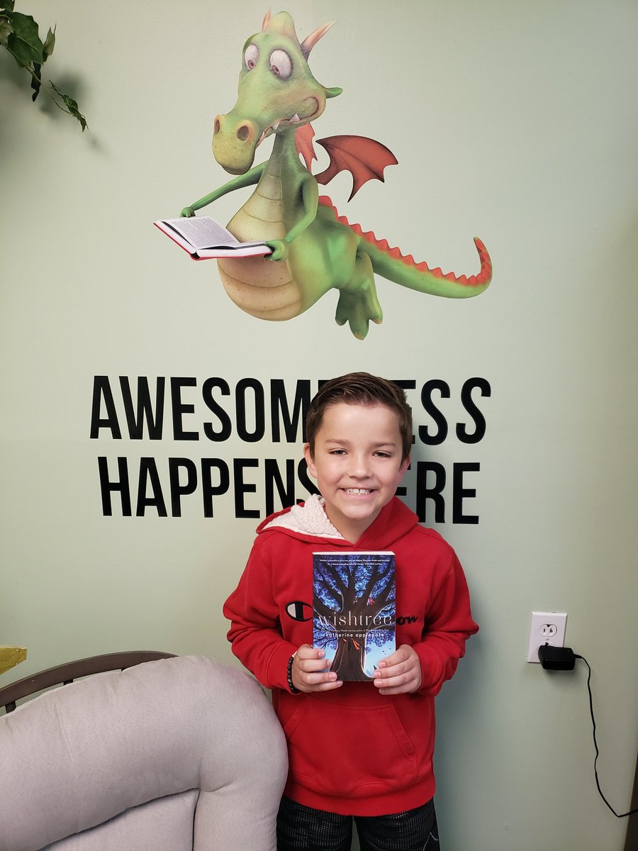 K_5_LMS's tweet photo. GHR students were gifted a copy of Wishtree by @kaaauthor as part of 1 book, 1 school experience that will be our mentor text for the Fall. We hope this book has something for everyone. In fact, this fine reader came to tell us he's already read over 70 pages!! @GhrPrincipal https://t.co/oUcNnaRkUW