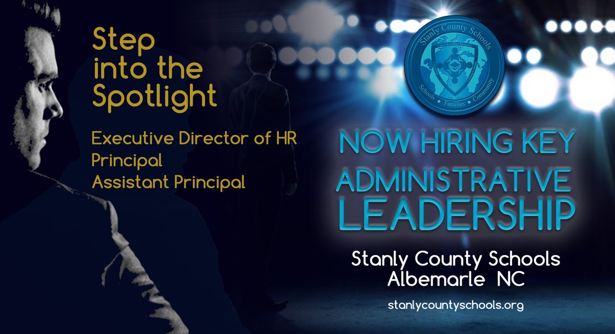 StanlySchools's tweet image. Now Hiring Administrative Leadership:
Executive Director of HR
Principal | Assistant Principal

It's your turn to step into the spotlight and lead!

Apply Here: lnkd.in/e7r-_nDE
stanlycountyschools.org | 704.961.3000

#nowhiring #leadership #hr #TeachStanly #TeachSCS