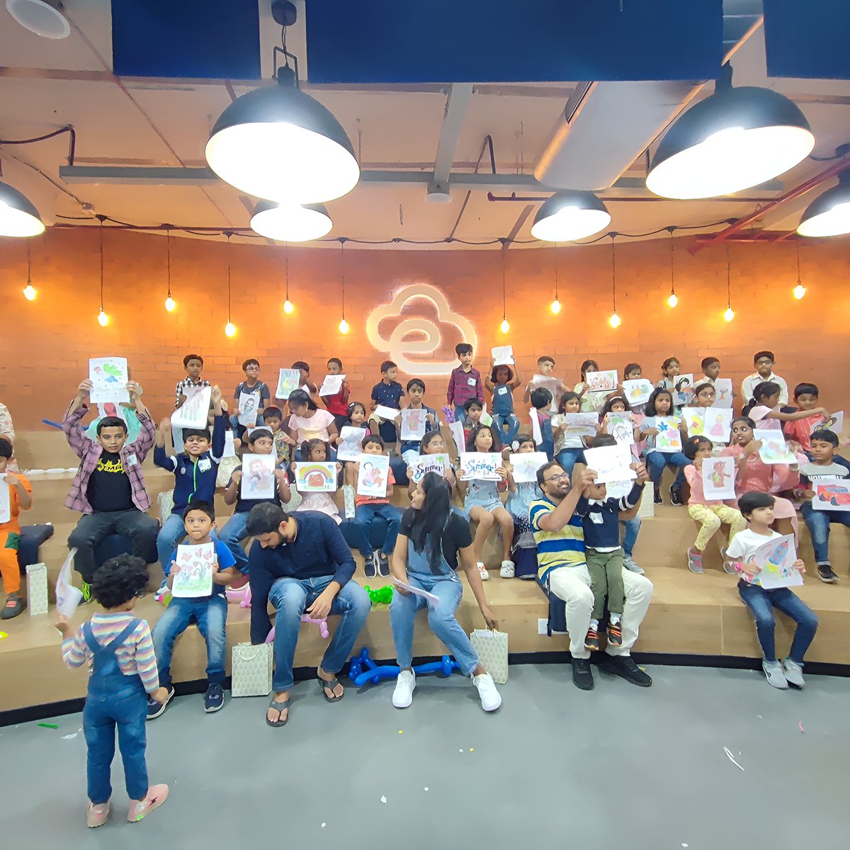 Evergent's tweet photo. @Evergent Hyderabad office enjoyed a fun-filled day with "Kids@Work", an event that brought delight and happiness to our workplace. Cheers to our many more Fun Friday chapters gleaming with our li'l champs!
#kidsatwork #FunFriday #funatworkplace https://t.co/O3yL2nYyg7