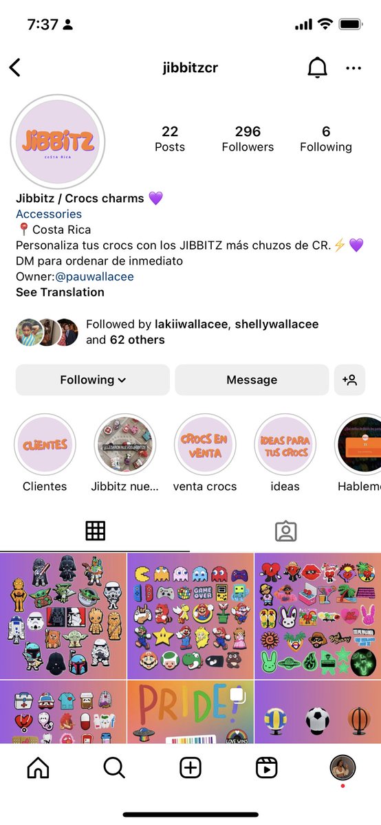 pauwallacee's tweet photo. Holaaaa✨💜

Les quería compartir mi nuevo emprendimiento. Son jibbitz/charms para las crocs. 

Salimos en instagram como: jibbitzcr

Si me ayudan con un rt se los agradecería.💜 https://t.co/0uymmfJ9y6