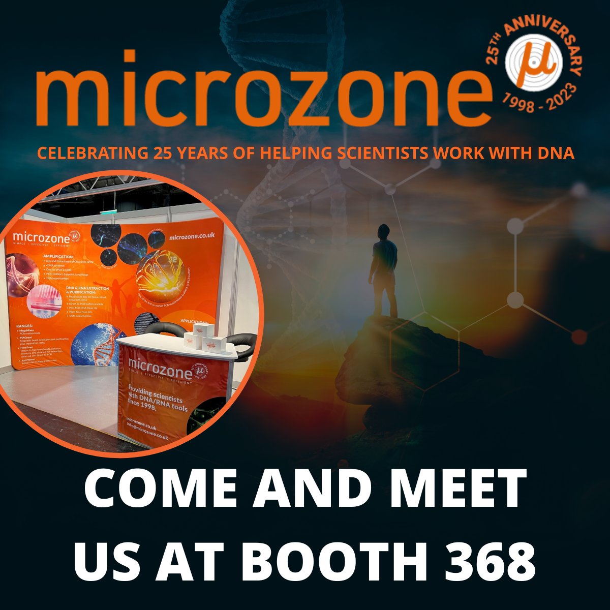 MicrozoneLtd's tweet photo. We're set up and ready for #eshg2023 🙌

Come and meet us at booth 368

We'd love to let you in on how we've been helping scientists for over 25 years with their work and research 🧬🥼
#Microzone #RNA #DNA #PCR #Laboratory #Covid #Lab #LifeScience #BiologyLab #qPCR #rtqPCR https://t.co/2LInWFm1wo