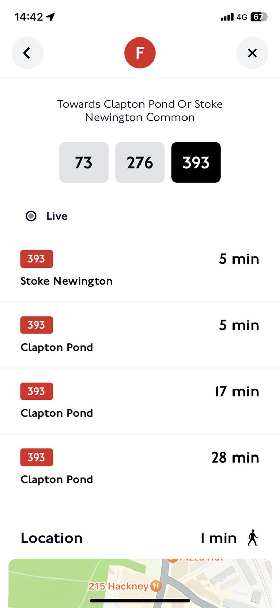 ⁦<a href="/TfL/">TfL</a>⁩ how is this an ok service - waited nearly 20mins for a bus and 2 are arriving. JOKE. #buses #transport #TFL #publictransport