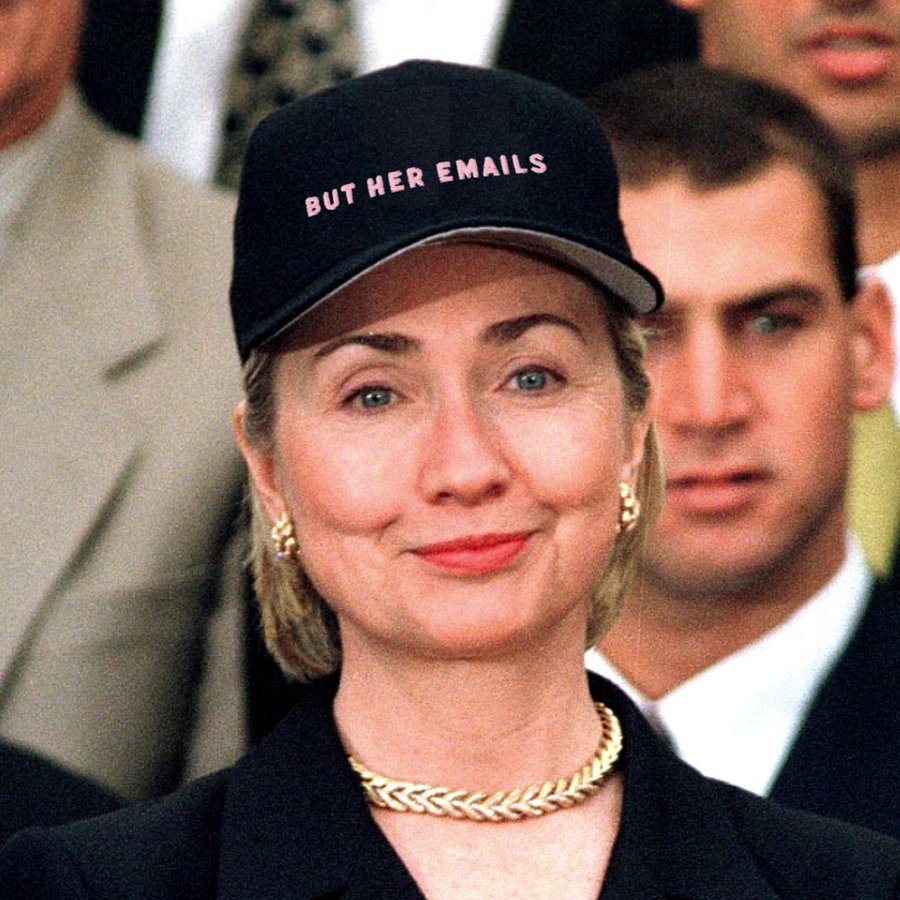 Bringing this back in light of recent news: Get a limited-edition But Her Emails hat and support @onwardtogether groups working to strengthen our democracy. shop.onwardtogether.org/products/but-h…