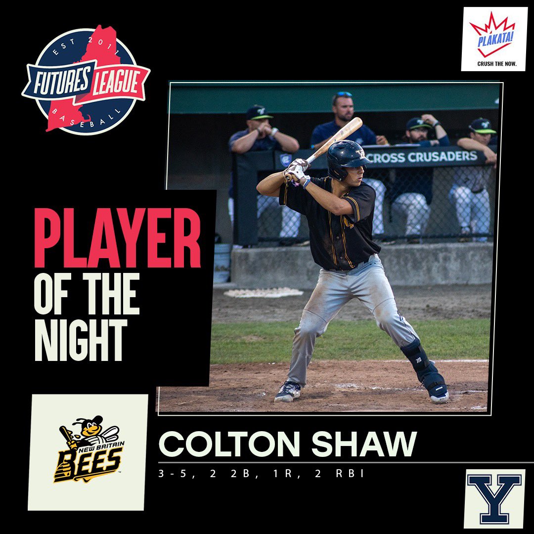 FuturesLeague's tweet photo. Thursday Awards!

▪️ @Plakata Player of the Night Colton Shaw had five total bases in the #Bees🐝 victory!

▪️ 78 Sports Pitcher of the Night @tspalt8 threw 7.1 innings with 7 strikeouts for the #LakeMonsters🐊

 #FuturesLeague https://t.co/UTTbGTnTGA