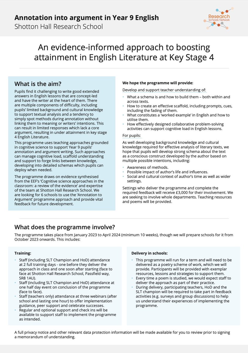 Shotton Hall Research School tweet media