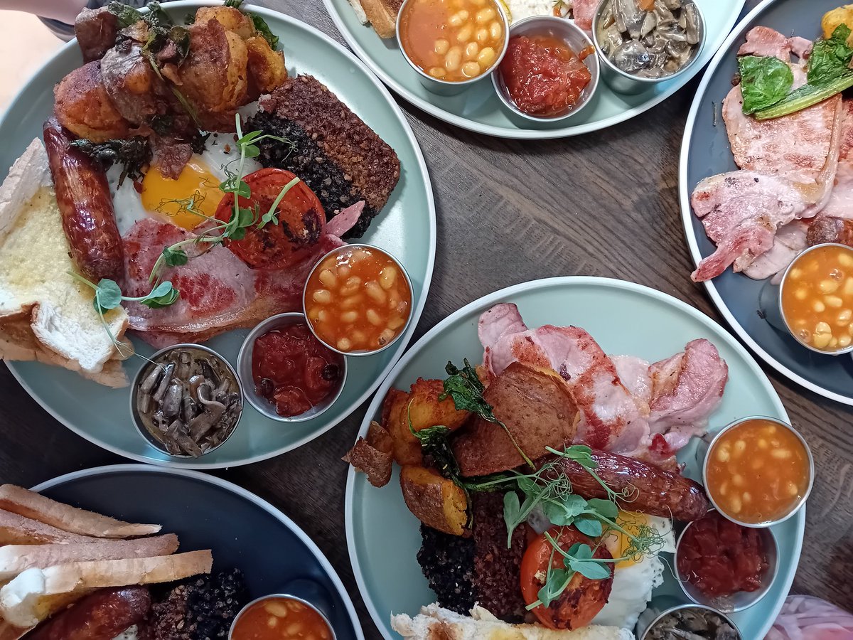 <a href="/wholesomeIE/">Caitríona Redmond</a> We use Andarl Farm pork, Inch house pudding, Ballysadare eggs, fried spuds, creamy mushies, homemade beans, toast, our relish for €12.50 in <a href="/EatatNook/">Nook.</a>