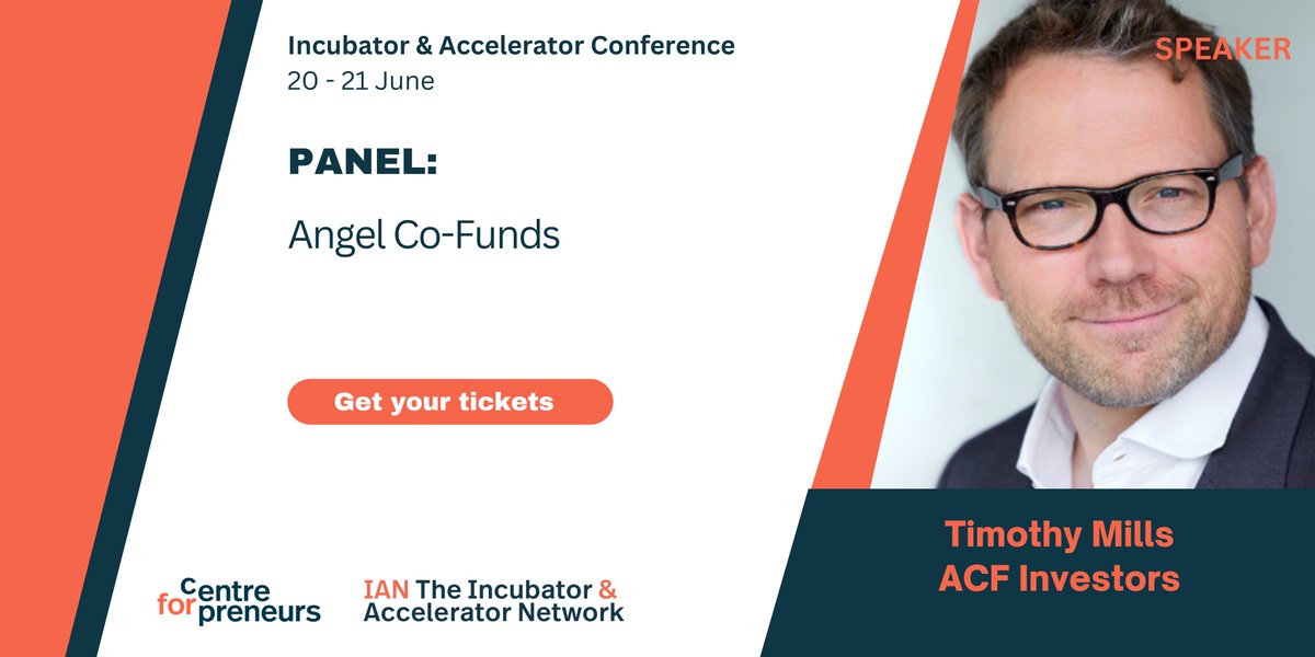 The Incubator & Accelerator Network (@cfe_ian) on Twitter photo We're excited to announce that Timothy Mills (<a href="/ACFInvestors/">ACF Investors</a>) will be joining us as a panel speaker at our annual Incubator & Accelerator Conference.
Happening 20-21 June.
Learn more + get your tickets: lnkd.in/eqhsTinP We're excited to announce that Timothy Mills (<a href="/ACFInvestors/">ACF Investors</a>) will be joining us as a panel speaker at our annual Incubator & Accelerator Conference.
Happening 20-21 June.
Learn more + get your tickets: lnkd.in/eqhsTinP