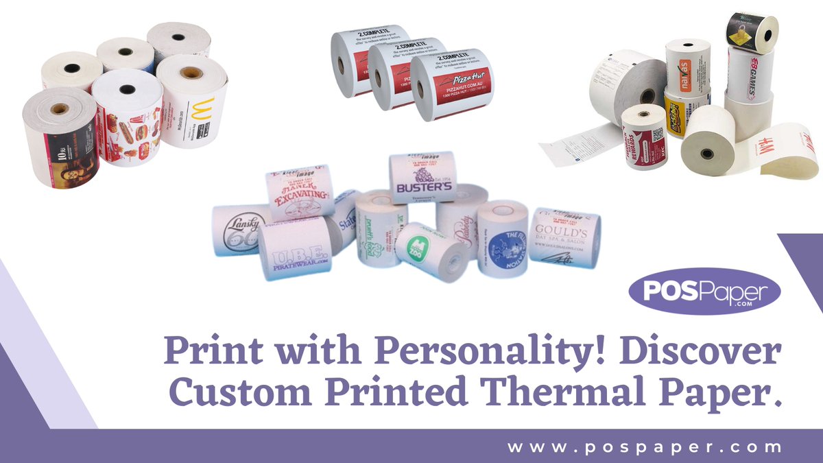 pos_paper_'s tweet photo. Print with a personal touch! ๐จโจ Customize your receipts with our custom printed thermal paper. Make a memorable impression and showcase your brand's vibrant personality. ๐๐ผ https://t.co/OrYAWQa5mF #CustomThermalPaper #PrintedReceipts #PersonalizedTouch #POSPaper https://t.co/SetIuHK9zI