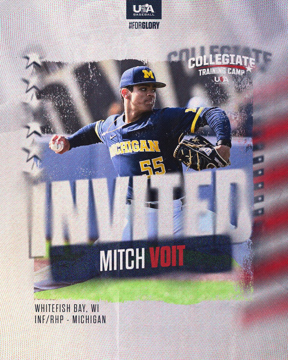 🇺🇸 <a href="/umichbaseball/">Michigan Baseball</a>'s Mitch Voit is Training Camp bound!