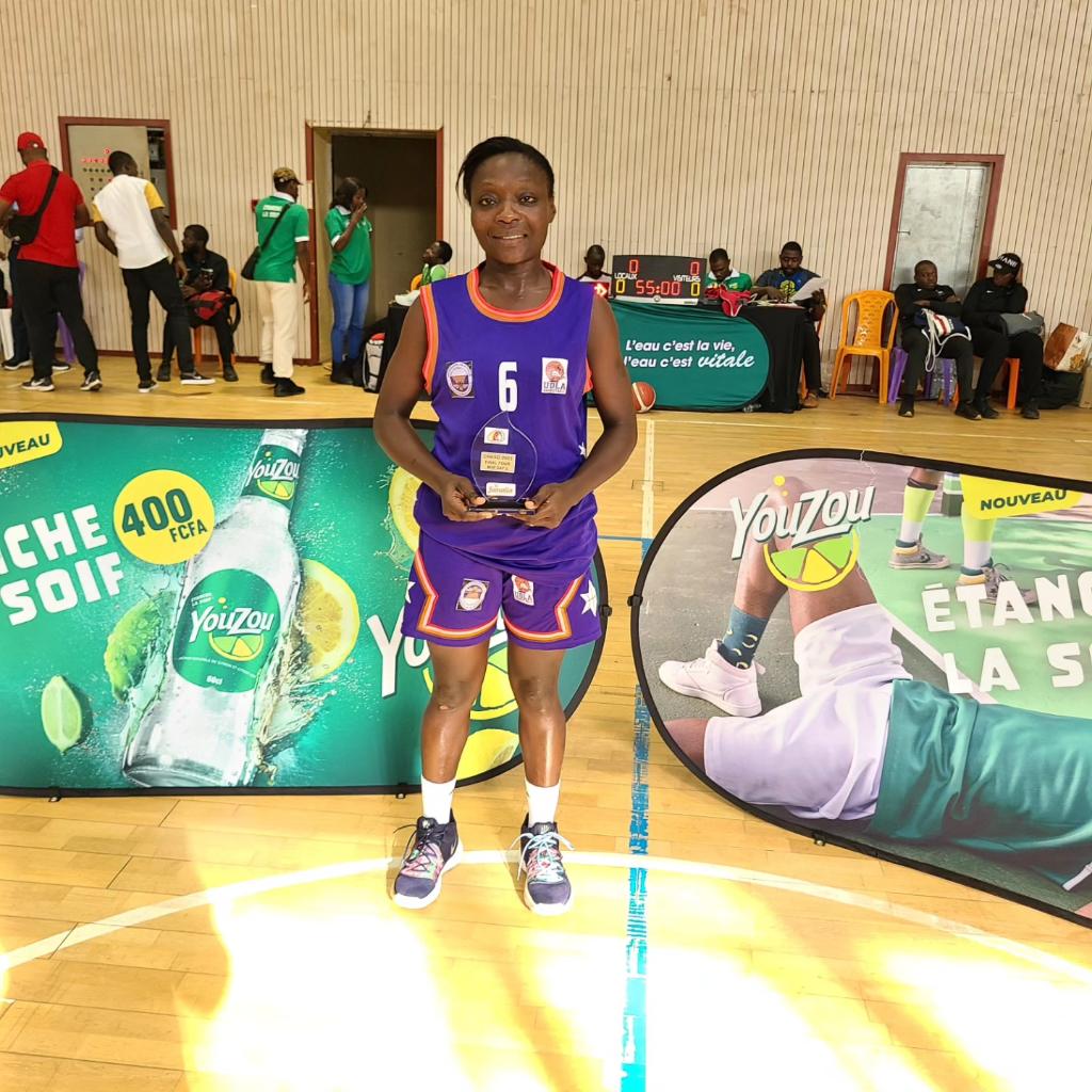 FECABASKET's tweet photo. MVP🏆de la 5ème journée du FINAL4 seniors dames⛹🏽♀️🇨🇲🎯
#CNESD #elitesd2023🏀🇨🇲 #FibaAfrique #Douala #Yaounde #cameroon #getogether #Final4 https://t.co/5rmhmRG0qw