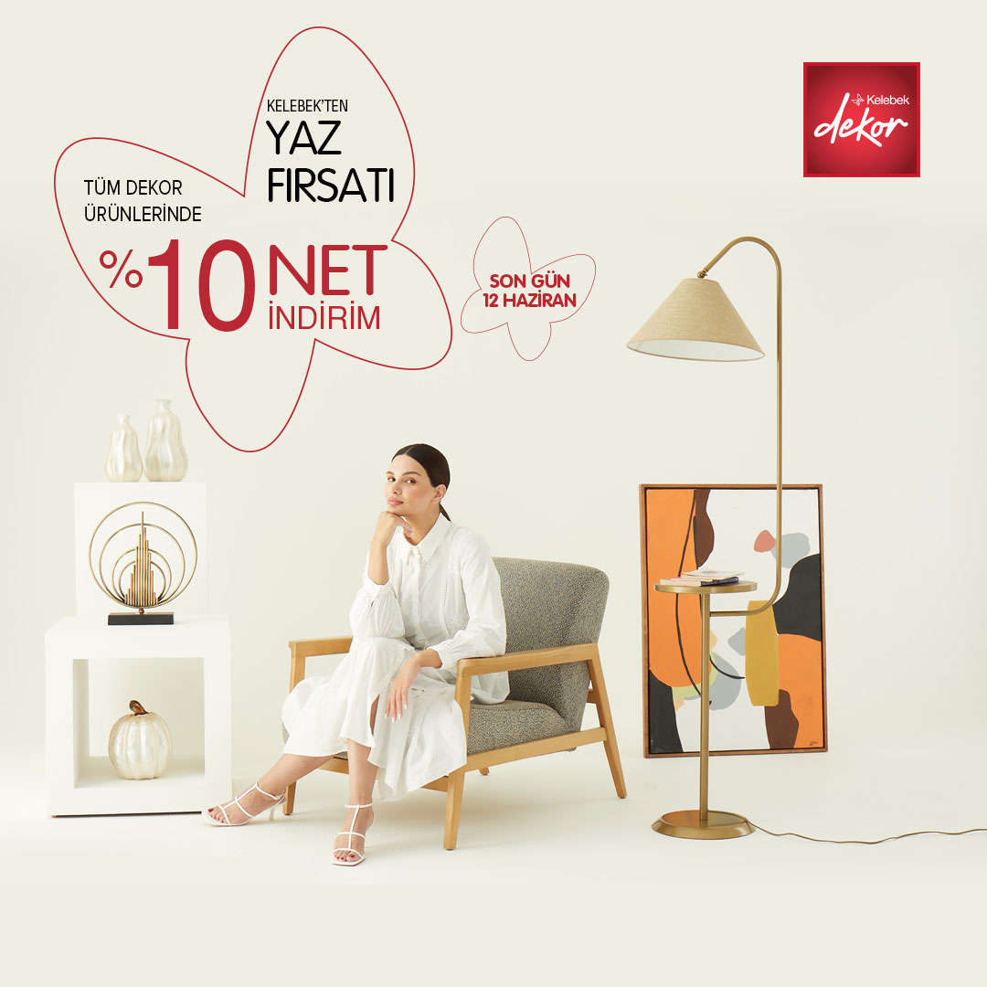 Kelebek'ten Yaz Fırsatı!☀

Tüm dekor ürünlerinde %10 net indirim!
Kaçırmayın, son gün 12 Haziran🗓

#KelebekDekor #İndirim #Kampanya