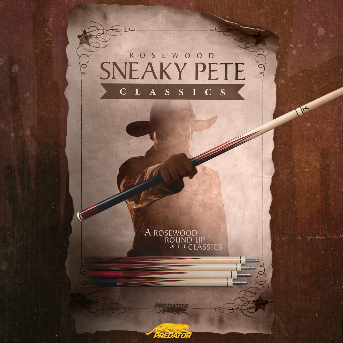 PredatorCues's tweet image. Made with True Splice technology, these wooden pool cues are engineered to win.
Join the Rosewood Round Up: predatorcues.me/3J9mnzp
#WoodenCues #Billiards #CowboyCore #PlayingPool #PoolCue #PredatorCues