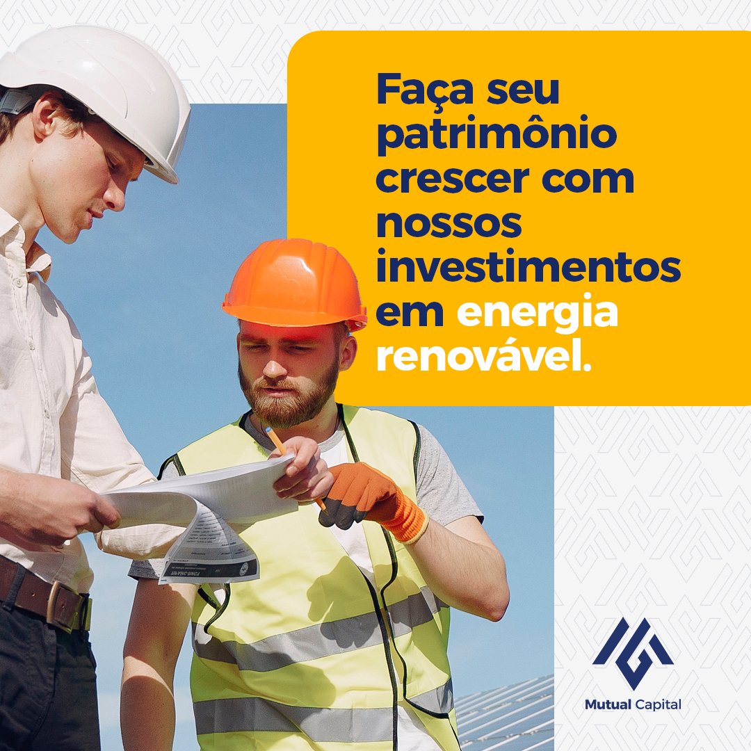 MutualCapital3's tweet photo. A Mutual Capital oferece opções de investimento em energia renovável, permitindo que você faça seu patrimônio crescer enquanto contribui para a preservação do meio ambiente.

 #InvestimentosEnergiaRenovável #FuturoSustentável #emprestimocomgaratia #homeequity https://t.co/UwbRzPygwT