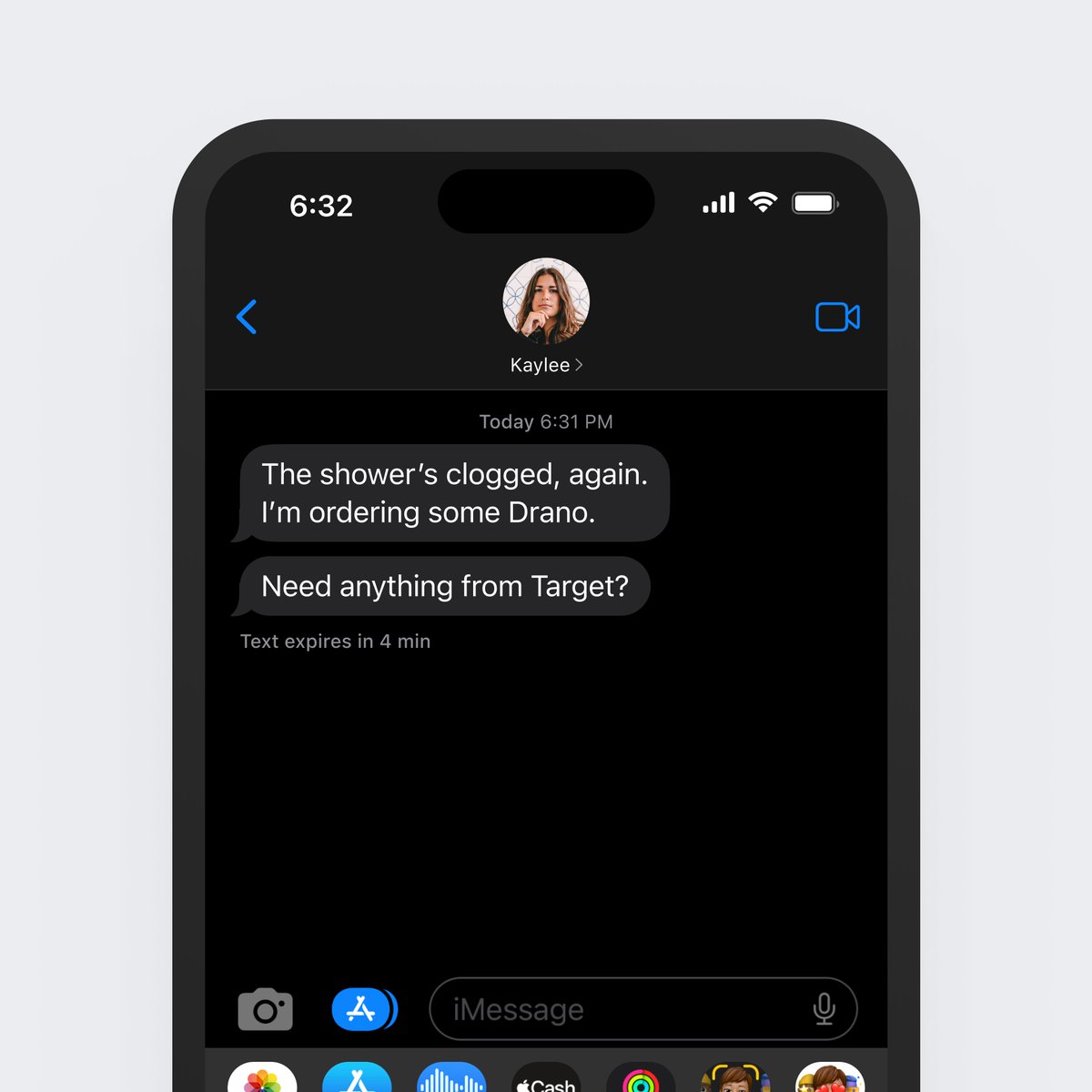 soren_iverson's tweet photo. iMessage texts that expire after a set amount of time https://t.co/Vj02BcxEaN