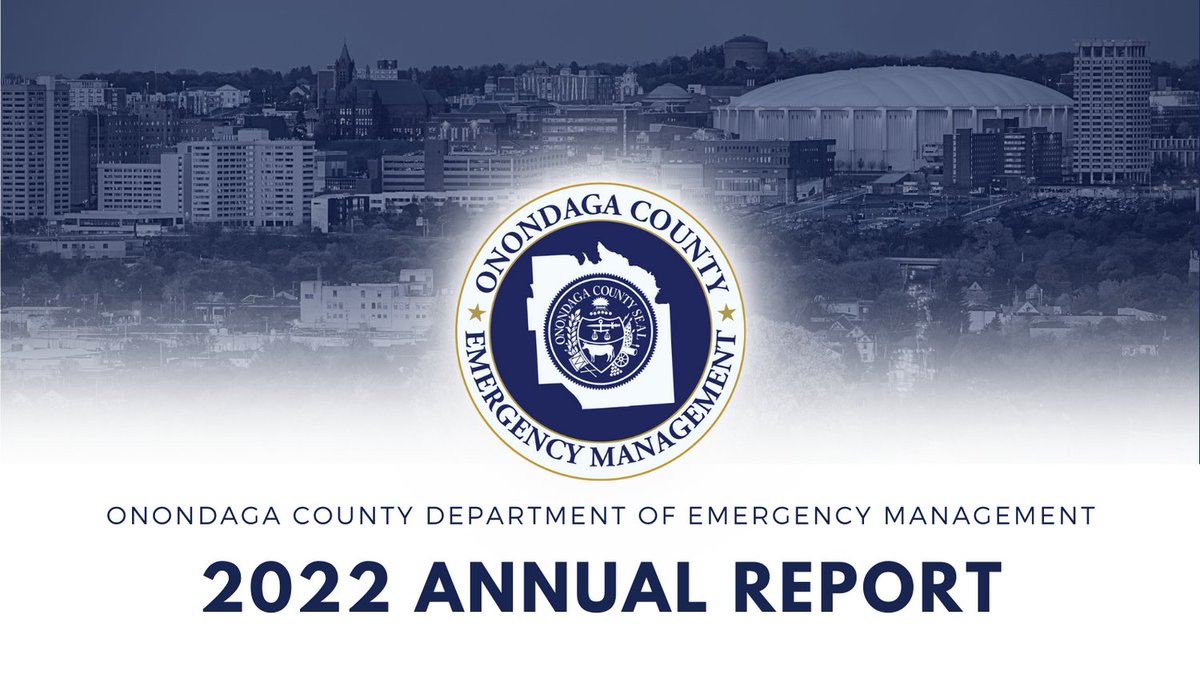 OnondagaEM's tweet photo. We are excited to announce the release of the Onondaga County Department of Emergency Management's 2022 Annual Report! Explore our comprehensive account of achievements, strategic initiatives, and collaborative efforts to strengthen community resilience. https://t.co/pBpnfaX2cf https://t.co/Gm9LMUzj4O