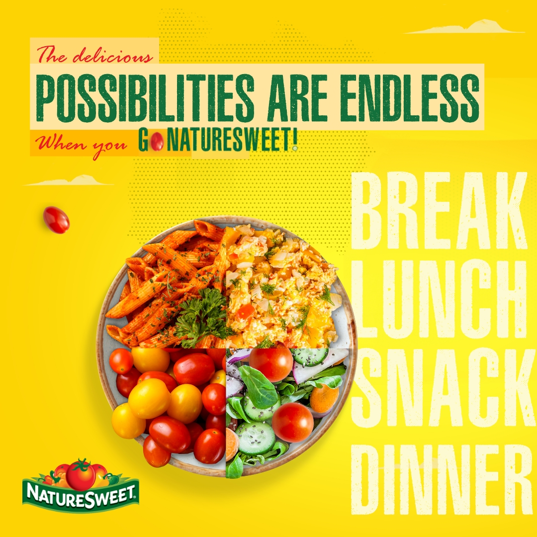 Taste the endless possibilities with NatureSweet tomatoes! From a hearty breakfast to a delicious dinner, let your culinary creativity soar when you Go NatureSweet!🍅

#naturesweet #tomatoes #fresh #gonaturesweet #sweeps #healthyeats