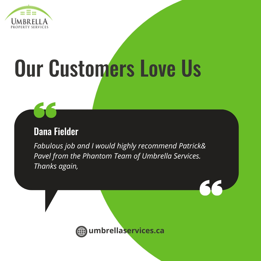 A satisfied customer is the best reward we could ask for! 🤗 Thank you for your kind words Dana!

#happycustomer #clienttestimonial #customerfeedback #customerexperience #professionalservice #umbrellaservices  #customerreview #positivefeedback #vancouver #cleancouver