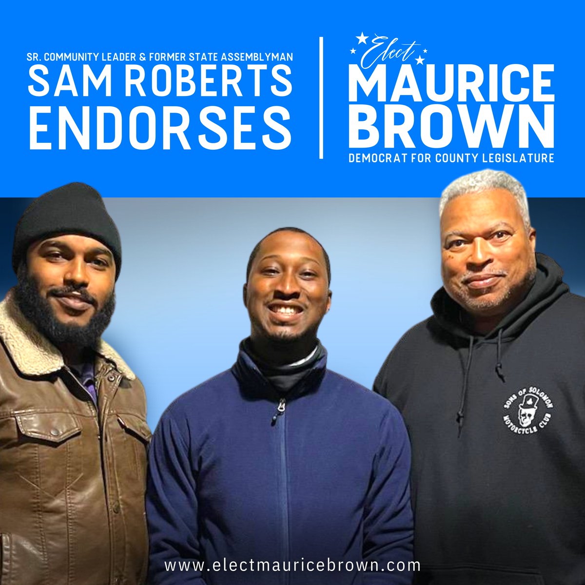 Pleased to announce our campaign has been endorsed by both Sam Roberts Jr &amp; Sr!

I'm proud to carry their endorsement, and looking forward to working with them once elected. 

Early voting begins June 17th