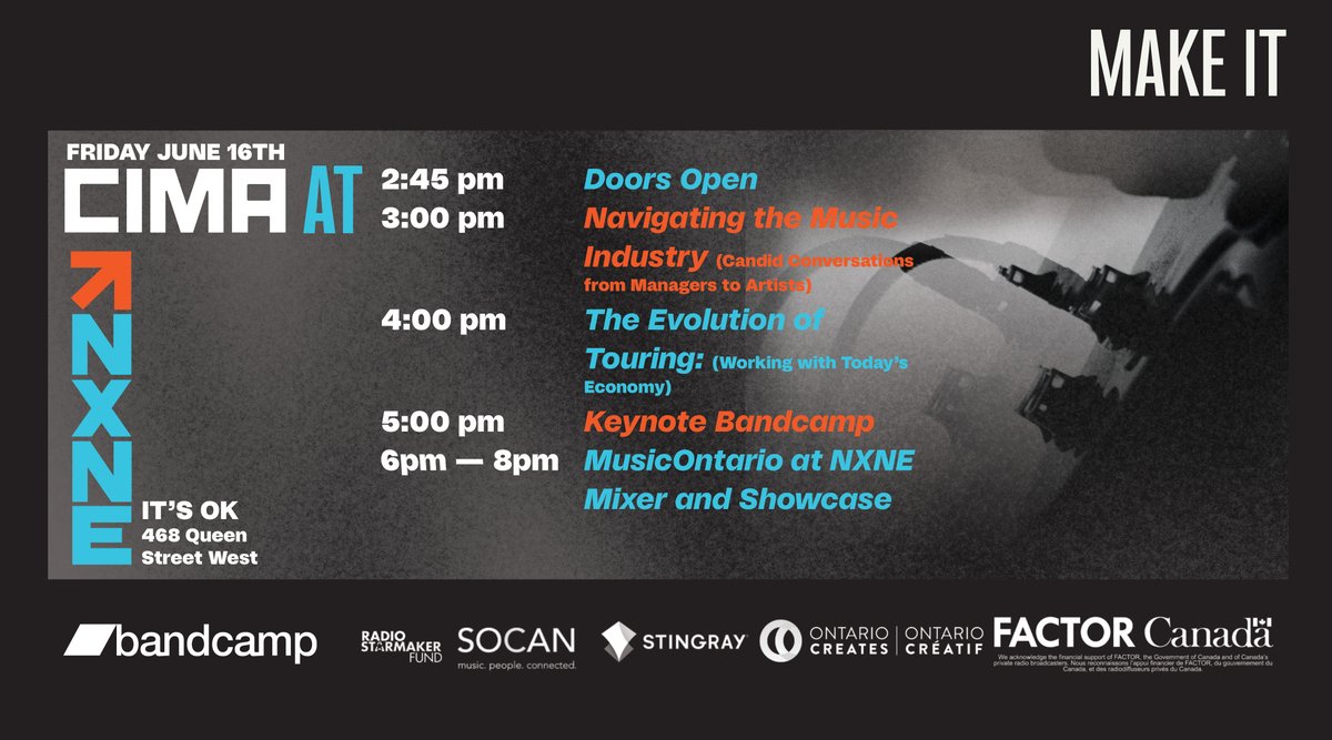 Join us on June 16th for an afternoon of programming at @nxne, including a 4 PM panel moderated by Side Door's Customer Relations Manager, Leigh Brown.🎙️ 🌟 Details and registration: ow.ly/hgn850OJyya #NXNE2023 @CIMAmusic75