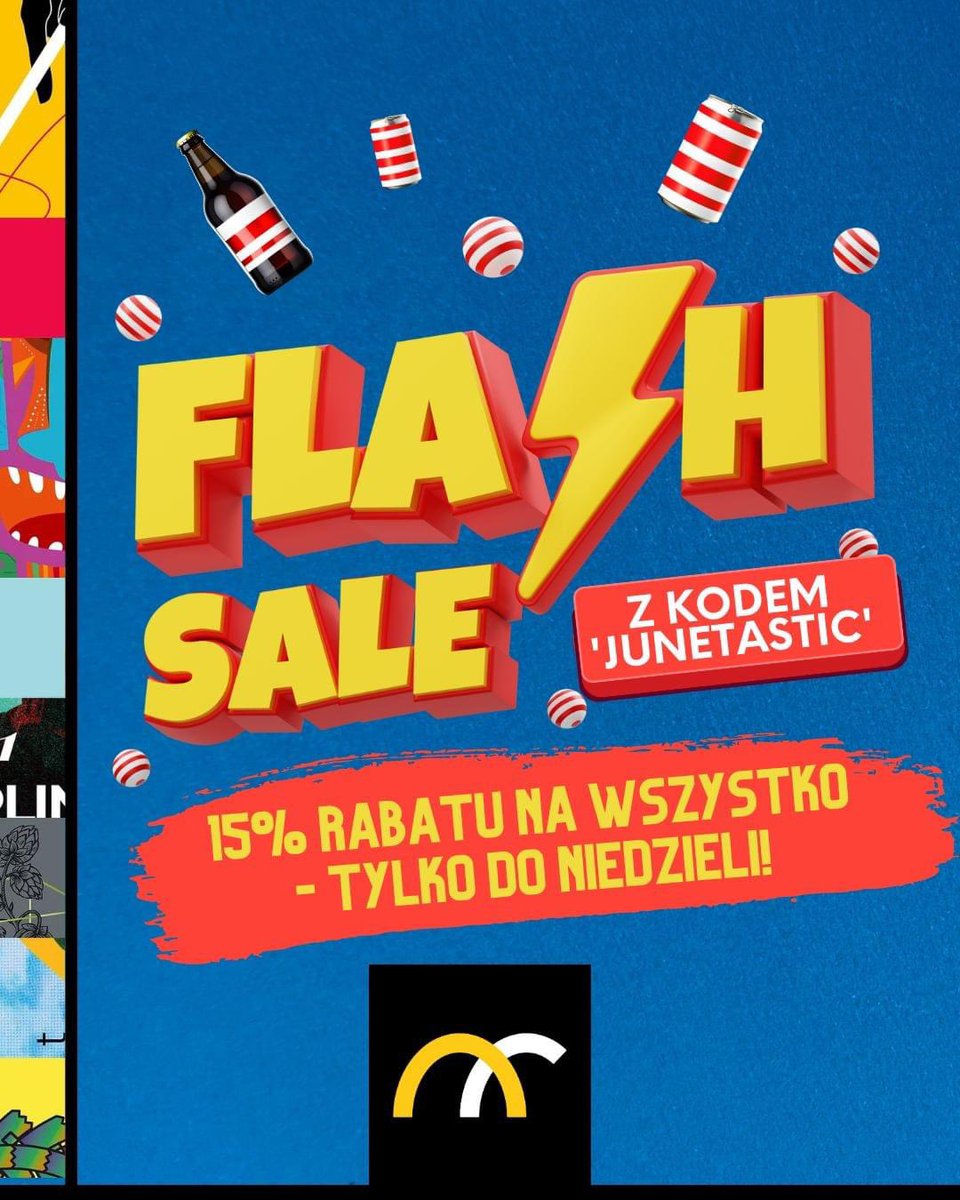 PiwneMosty's tweet photo. Until Sunday - 15 % discount on everything in the FLASHSALE promotion with a code “JUNETASTIC”. ⚡️⚡️⚡️

Or simply go to:
https://t.co/OaeCC2NTpq

Successful shopping! 🙌 https://t.co/ItXjmBqb4z