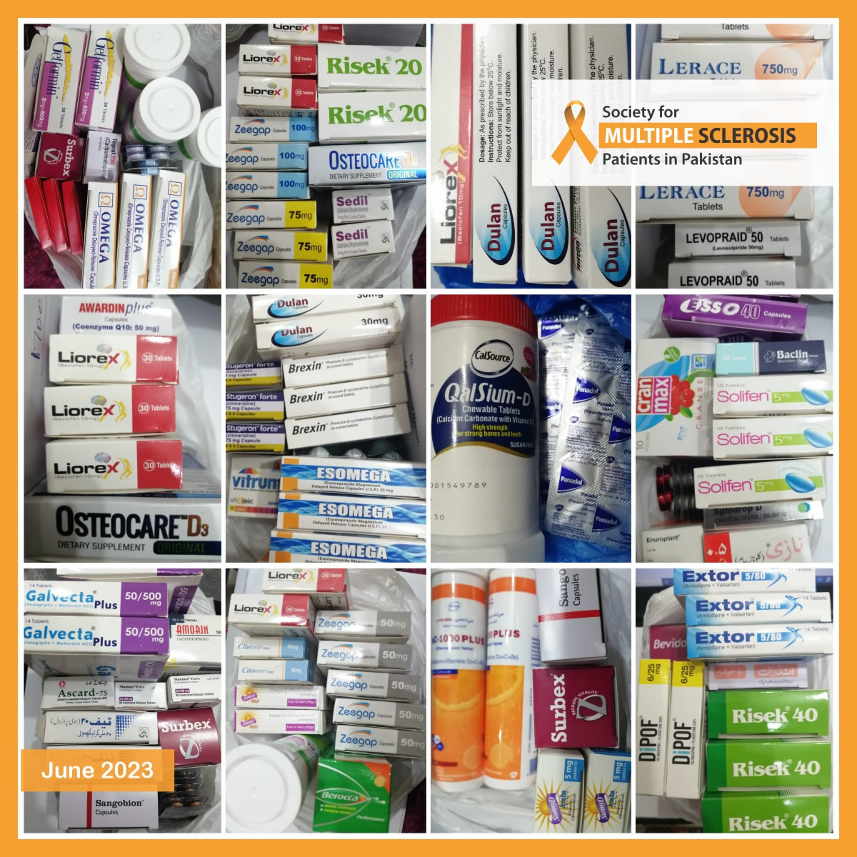 SMSPPakistan's tweet image. #Medicines for June 2023 were arranged last week with the help of your #donations.

BANK: Habib Bank Limited
TITLE: SOC FOR MULTIPLE SCLEROSIS PATIENTS
ACC NO: 01827903054101
IBAN: PK15HABB0001827903054101

Call 0321 4576777

#smspp #smsppakistan #donate #zakat #HBL #bankaccount