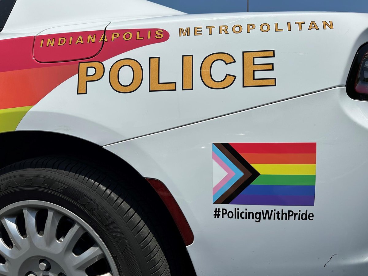 IMPDnews's tweet photo. If you are heading to the #Pride Parade in downtown #Indy tomorrow, keep an eye out for our new Policing with Pride vehicle. 

 We are thankful to the @IndyPSFdn for making this car wrapping possible. https://t.co/uqMAPWaCTQ