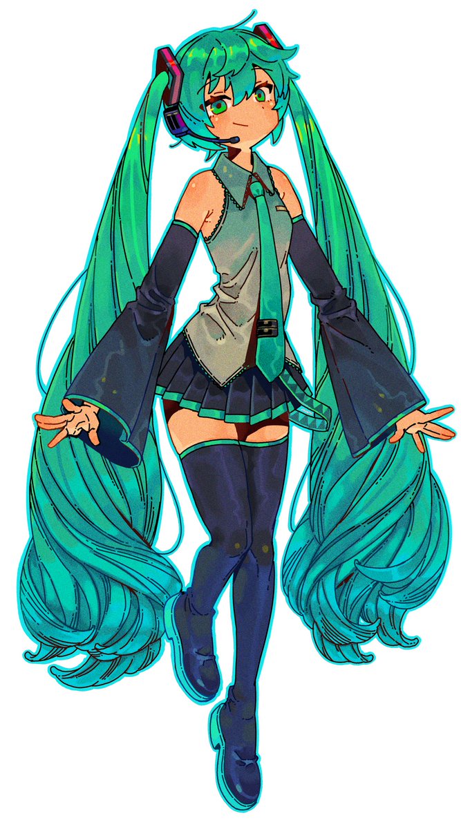 初音ミク 「このミクさんはニコニコ超会議2023でのライブペイントで描いたものです。  #ボ」|Kouのイラスト