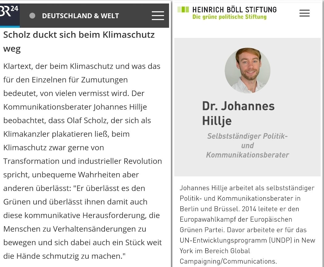 Johannes Hillje erklärt im BR24 Interview, Olaf Scholz überlasse den Grünen unbequeme Wahrheiten. Dass Hillje Wahlkampfmanager der Grünen war, wird nicht erwähnt. #ReformOerr #OerrBlog