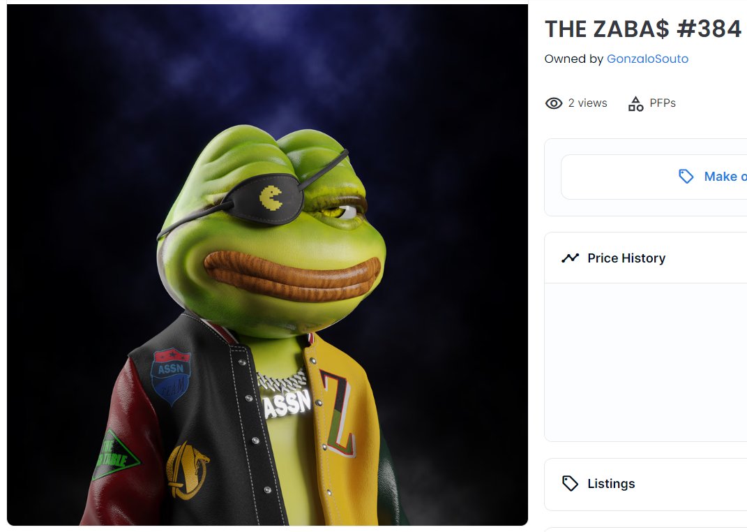 TheZabas's tweet photo. This beauty got minted just now! 3 uncommon traits! Congratulations to the new owner @GonzalitoSNFT. This is a really SICK catch! 

Mint here: only 0.03 #ETH 
https://t.co/Y33t05EY4M 

#FreeTheZabas https://t.co/nMzR9tYAPI
