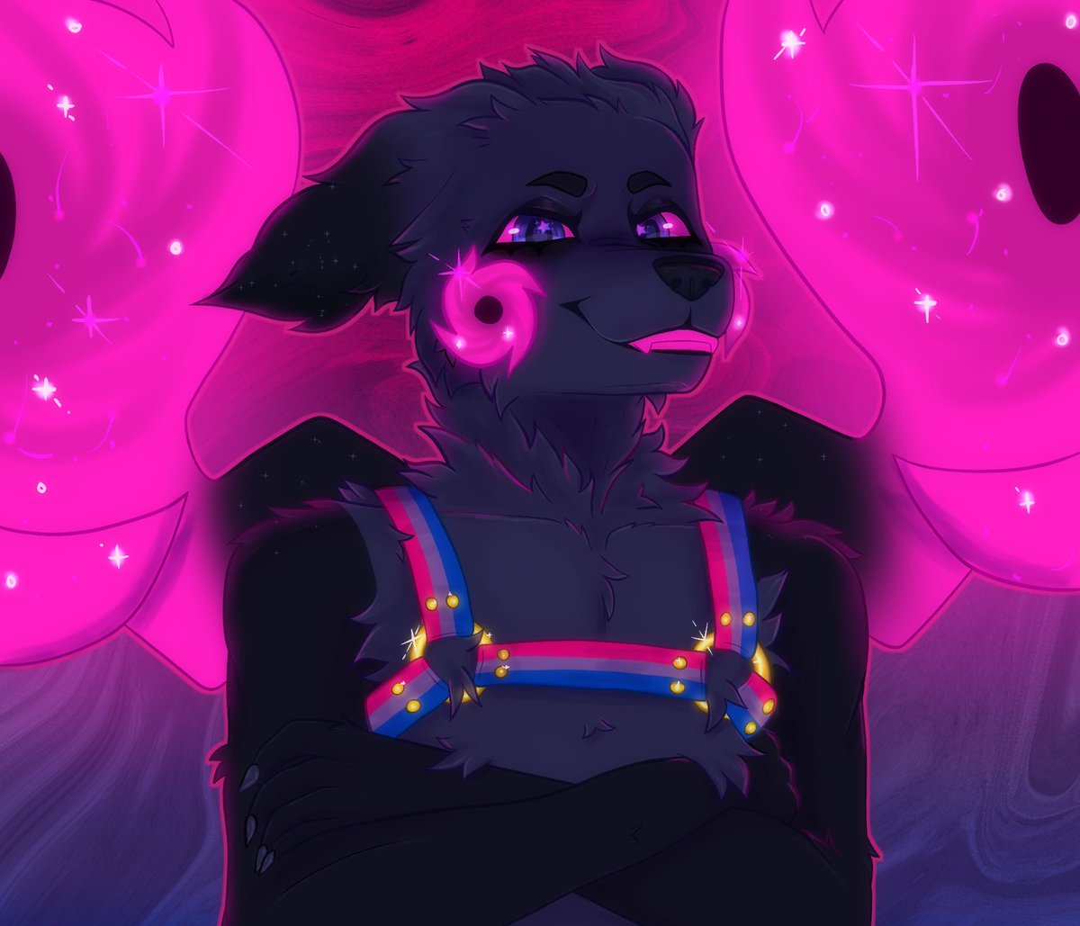 terriergf's tweet photo. my fursona!!
name: masslo
gender: fuckboy
species: god that takes the form of a dog-like being
fave color: hot pink
main: yes
weird fact: he can see light across all wavelengths
best quality: his lore &amp; backstory
what i dislike: sometimes i feel he’s too weird for ppl 
sell: no! https://t.co/UtscwWmIvl