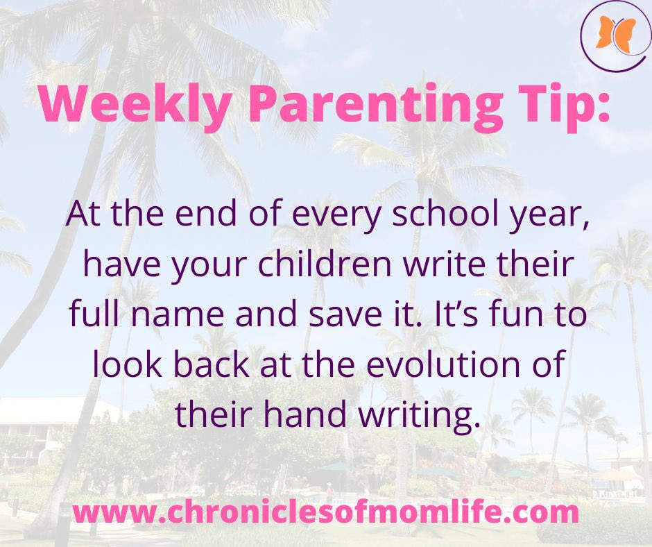 *Check back every Friday for more weekly parenting tips!* #weeklyparentingtips  #funnyparentingtips #chroniclesofmomlife 
chroniclesofmomlife.com