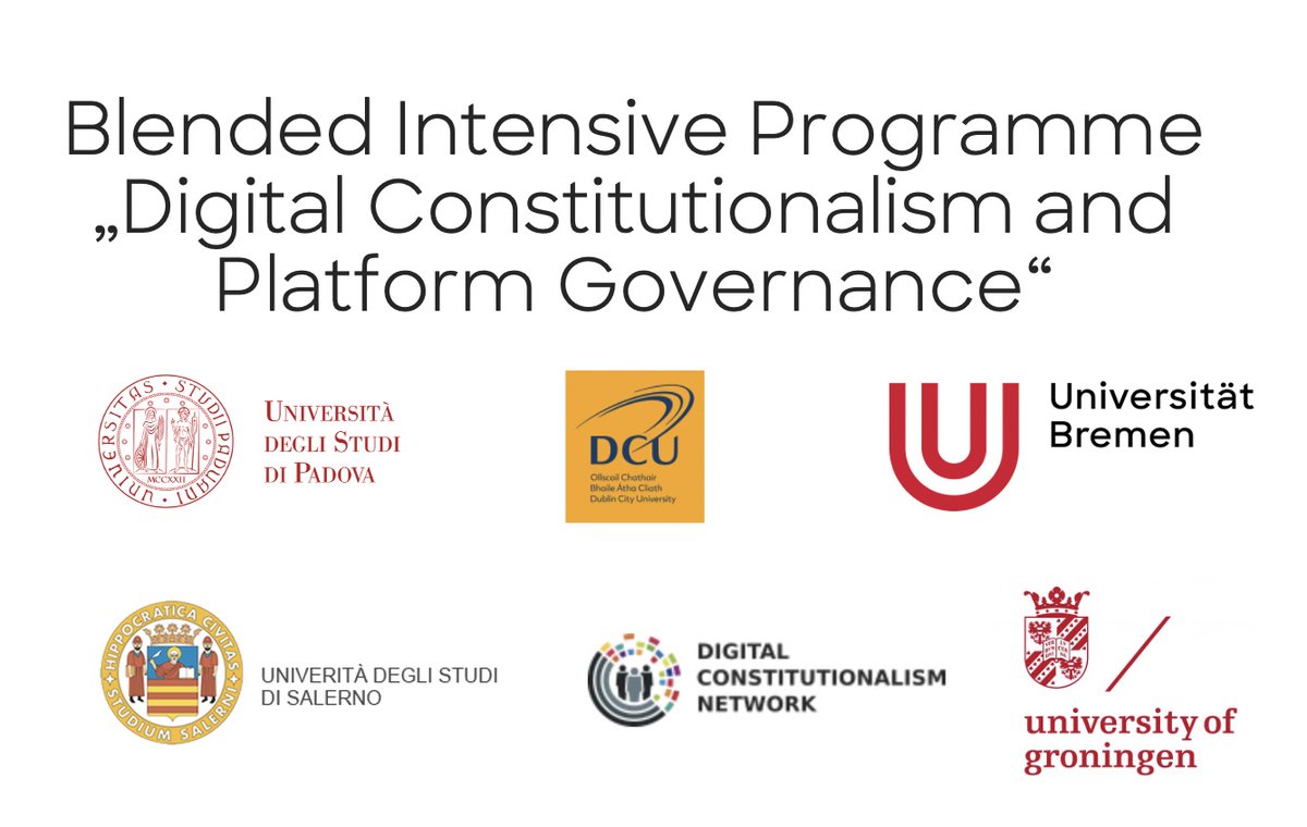 dennisredeker's tweet photo. It is such a pleasure to work with @claupad67, @AndreaPettrach, @EdoCeles and others in an @EUErasmusPlus funded teaching program, also with @webvoodoo, @GloComm and other members of @DigitalConstit1! @UniPadova @dcu_lawandtech @UniBremen @pgmt_lab

More: https://t.co/he67yLIboH https://t.co/VTX9zLyFYp