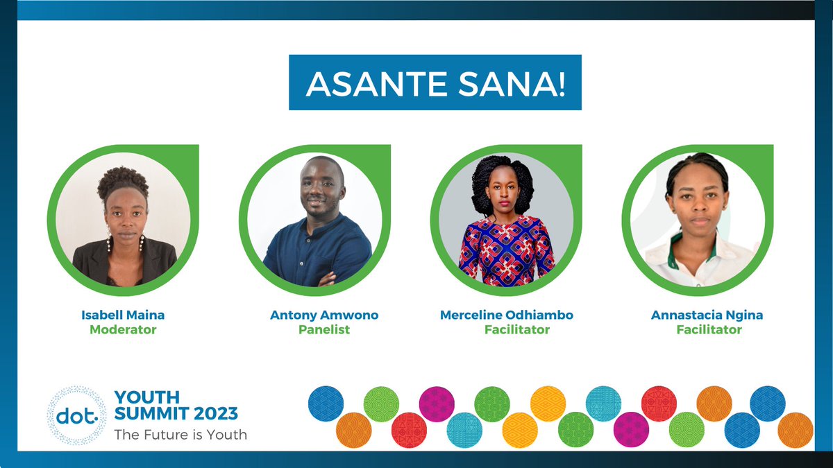 The #DOTYouthSummit was indeed stunning! We are immensely grateful to these four #DOTYouth for representing us well! They carried the Kenyan flag high and made invaluable contributions to the event. We equally extend our gratitude to you who showed up. Asanteni sana! @CanadaDev