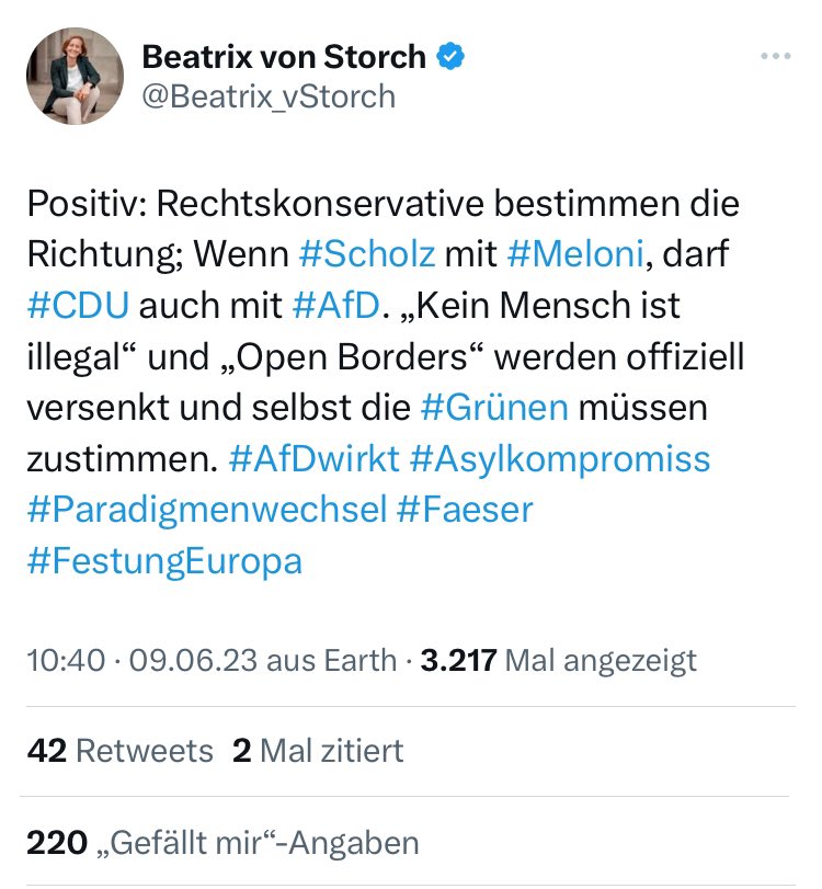Der Beifall lässt nicht lange auf sich warten. Danke 🚦! #GEAS #Asylkompromiss
