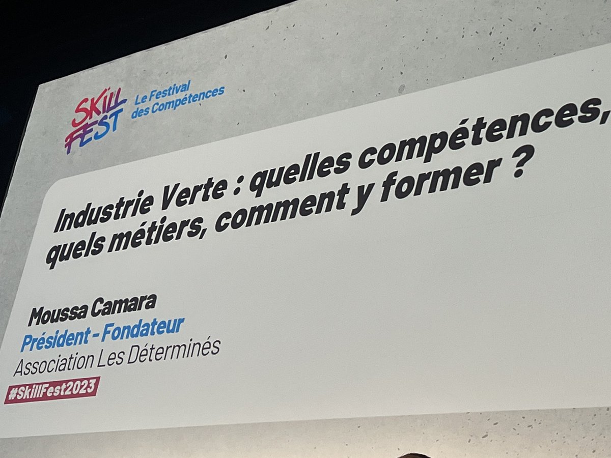 <a href="/Skill_Fest/">SkillFest</a> | #IndustrieVerte : quelles compétences, quels métiers, comment y former ? 🌱

<a href="/mousscama/">Moussa Camara</a> « Il y a un travail de communication et de démocratisation pour rendre attractif les métiers de l’industrialisation auprès des plus jeunes » 💪

#SKILLFEST2023