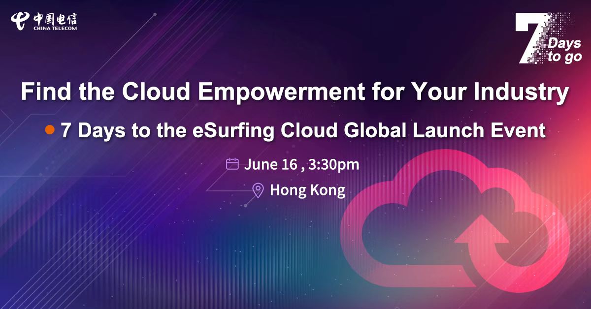 With the leading #CloudComputingcapacity and vast resources, #eSurfingCloud offers solutions that are applicable to 200+ industrial scenes. Join us at the eSurfing Cloud Global Launch Event, June 16, to find the right solution for your business growth! >>lnkd.in/g6WaM9MB