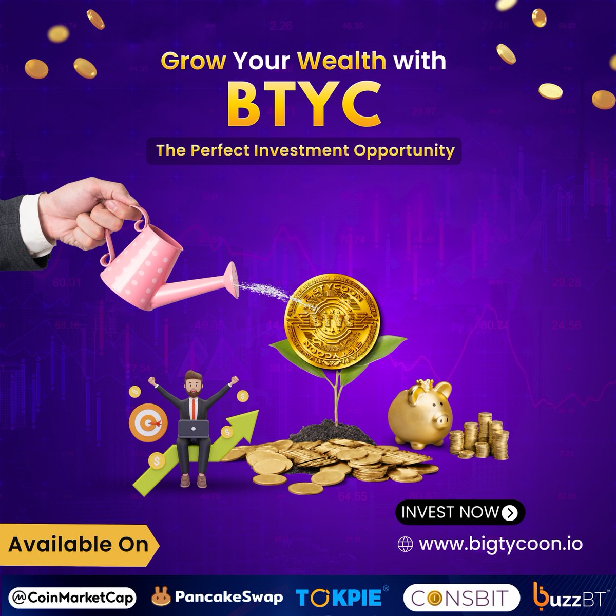 📈 Grow Your Wealth with BTYC: Discover the Perfect Investment Opportunity! 💰 Unlock the potential of BTYC and take advantage of a secure and profitable investment avenue. 🌱 Join our community of savvy investors and embark on a journey towards financial growth. 🚀 Don't miss…