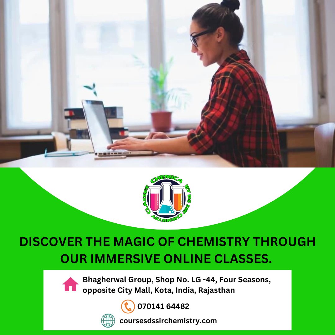 🎓 Need help with chemistry homework? 📝🔢 Our online chemistry classes provide comprehensive lessons and expert guidance to help you tackle any chemistry problem with confidence.

#OnlineChemistryClasses #ChemHelp #ChemistryTutoring #AceChemistry #ChemistryLessons