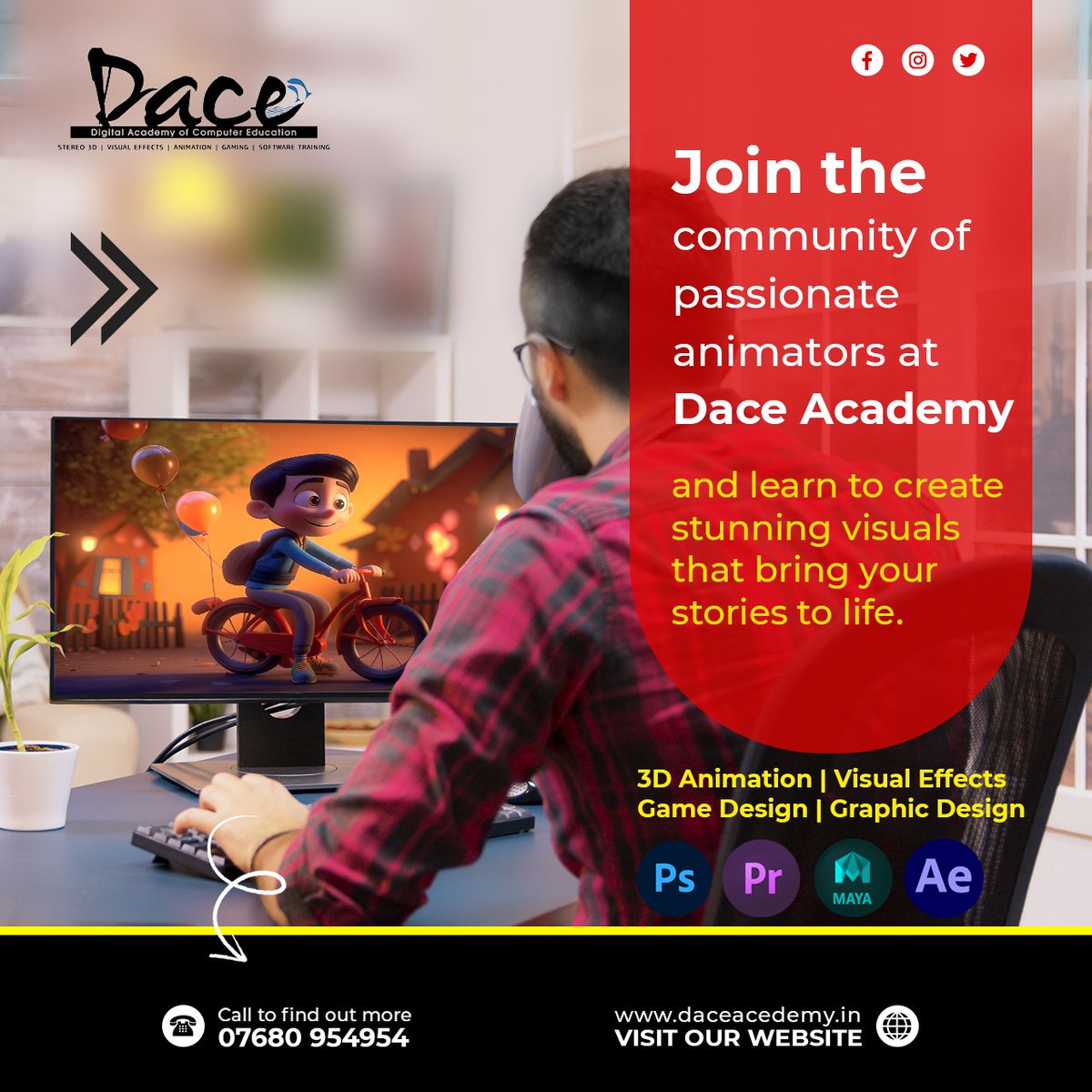 Dace_Academy's tweet photo. Dace Academy provides professionally designed courses in Animation, VFX, etc. Join us!

Don't hesitate to get in touch with us: 7680954954
Visit us: https://t.co/aAsGnnDX48

#DaceAcademy #AnimationVFXPrime #VFX #Animation #VisualEffects #CareerCourses #JobReady https://t.co/HgoA5MFMz4