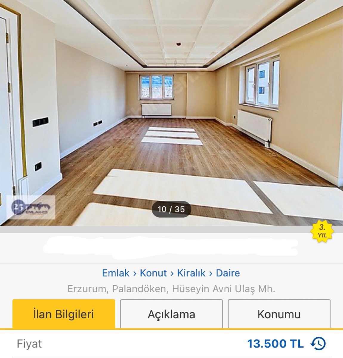 Erzurum’da ev kiraları 13.500 TL’yi gördü. #erzurum