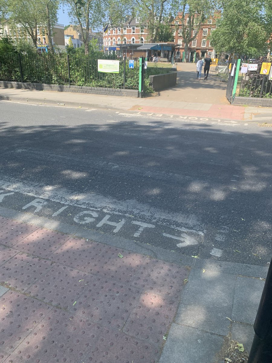 Believe it or not this is totally faded, worn a zebra crossing leading into #newingtongreen park and next to a primary school. The speed of the traffic is also bonkers. #islington #mildmay @islingtongztte @IslingtonBC @jeremycorbyn it’s s death trap.