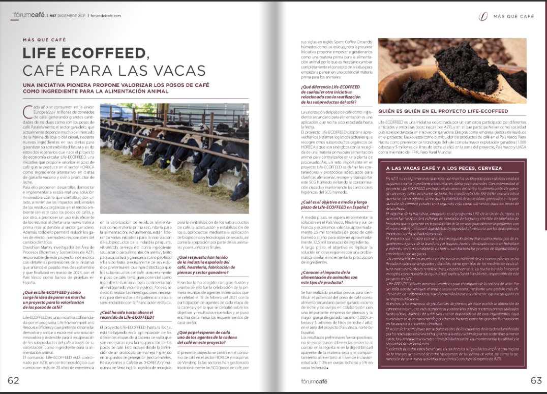 ecoffeed's tweet photo. 📰A while ago @ForumCafe1 featured a piece on @LIFEprogramme #ECOFFEED project.
✅ What is it?
✅Who is who in the project?
✅How is the industry responding so far?
⏩⏩https://t.co/8frlcOHz8e
@azti_brta @neiker_BRTA @Riera_Nadeu @UAGAiNFO
@Euskovazza @ecogras #Behialde https://t.co/KFYQfFy1aZ