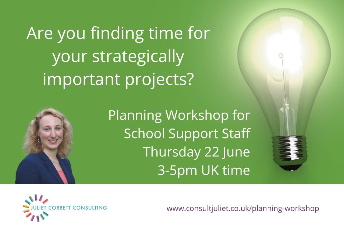 Gain greater clarity about your priorities and next steps with our Planning Workshop for School Support Staff. Join me on 22 June for an interactive group experience and personal reflection time. bit.ly/3qfyNiy #independentschools #strategyworkshop #reflection