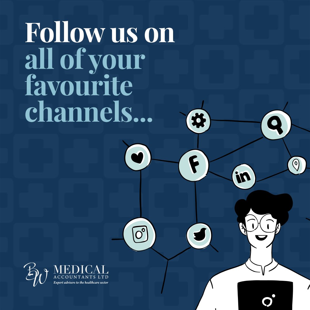BWMedical's tweet photo. #DidYouKnow you can follow us on all your favourite channels?

Follow us on Twitter, LinkedIn, Facebook and Instagram to keep up to date with all the latest BW Medical news!

#NHS #GP #NHSDoctor #Dentist #Dental #Finance #Medical #Healthcare https://t.co/AAL3MM0Hnm