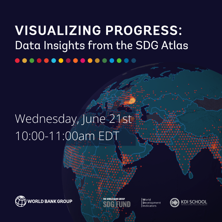 The 2023 Atlas of Sustainable Development Goals (SDGs) showcases the power of data in achieving #SDGs. 

Join us on June 21, 10-11 am EDT, as we explore data's critical role in policymaking, identify challenges, and discuss innovative solutions. wrld.bg/ZiNe50OIeAZ