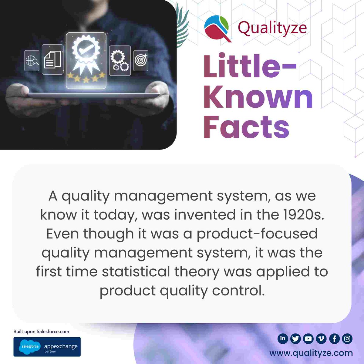 qualityze's tweet image. Did You Know? 
#QualityManagementSystem #ProductFocusedQMS #ProductQualityControl