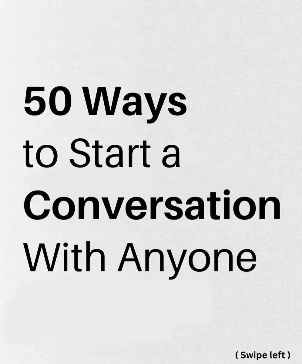 50 Ways To Start a Conversation with Anyone: