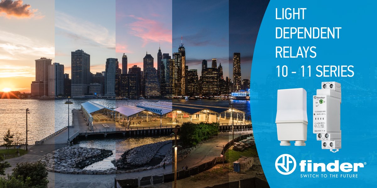 FinderUK's tweet photo. With Finder's 10 & 11 Series #lightdependentrelays (#twilightswitch), choose from 8 different devices enabling you to make #energysavings, as they switch on only when needed.
For poles or stand-alone devices: https://t.co/q1TGYOOUtA
For control panels: https://t.co/7Cm8zmyGDz https://t.co/ebtIUU1NQ8